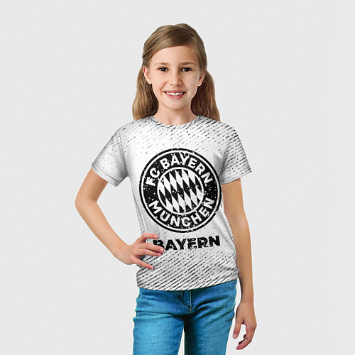 Детская футболка Bayern с потертостями на светлом фоне / 3D-принт – фото 5