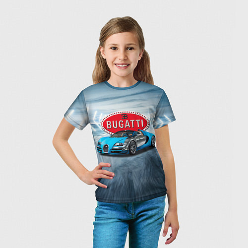 Детская футболка Бугатти - мощь, престиж, мечта! / 3D-принт – фото 5