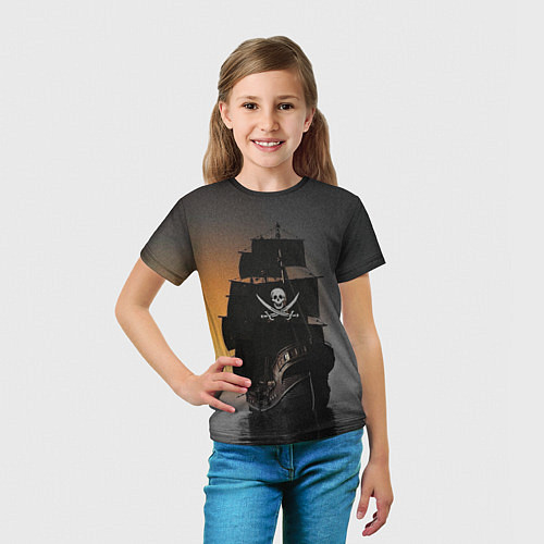 Детская футболка Пиратский фрегат / 3D-принт – фото 5