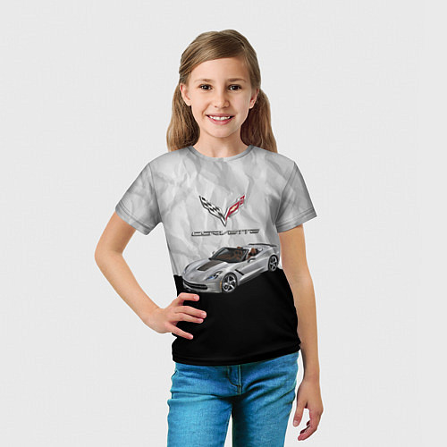 Детская футболка Chevrolet Corvette - motorsport / 3D-принт – фото 5