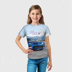 Футболка детская Chevrolet Camaro ZL 1 - Motorsport, цвет: 3D-принт — фото 2