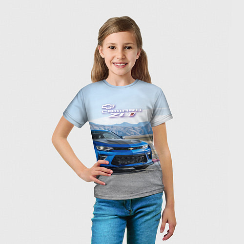 Детская футболка Chevrolet Camaro ZL 1 - Motorsport / 3D-принт – фото 5
