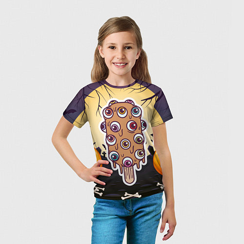 Детская футболка Мороженое с глазами / 3D-принт – фото 5