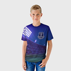 Футболка детская Everton ночное поле, цвет: 3D-принт — фото 2