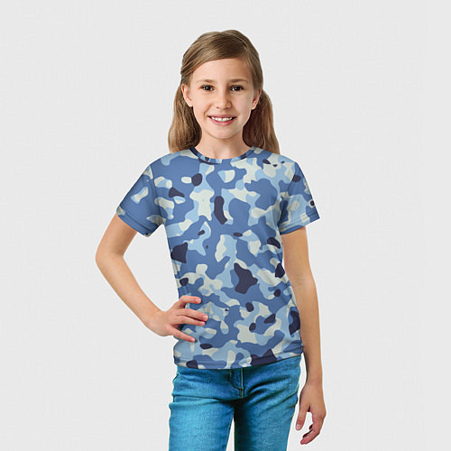Детская футболка Камуфляж ВМФ цифра крупный / 3D-принт – фото 5