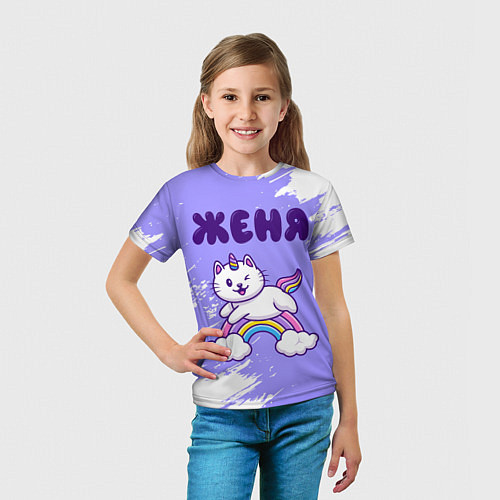Детская футболка Женя кошка единорожка / 3D-принт – фото 5