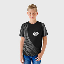 Футболка детская Daewoo tire tracks, цвет: 3D-принт — фото 2