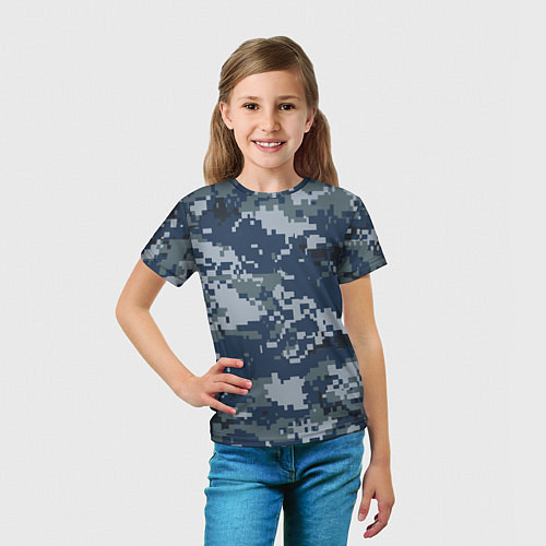 Детская футболка Камуфляж Росгвардия цифра / 3D-принт – фото 5
