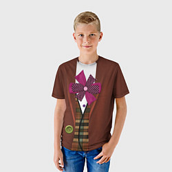 Футболка детская Шляпник костюм Верх, цвет: 3D-принт — фото 2