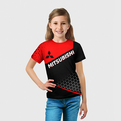 Детская футболка Mitsubishi - Красная униформа / 3D-принт – фото 5