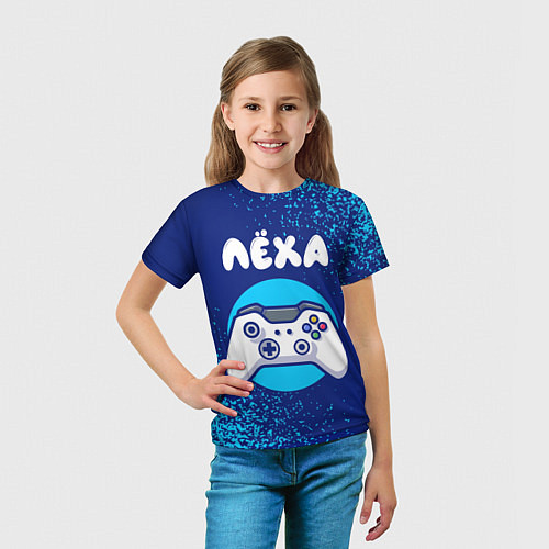 Детская футболка Лёха геймер / 3D-принт – фото 5