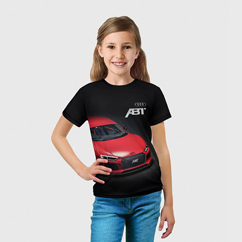 Детская футболка Audi quattro ABT autotuning / 3D-принт – фото 5