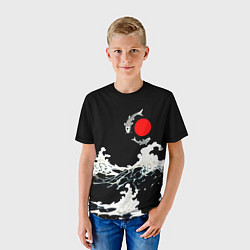 Футболка детская Волны и рыбки, цвет: 3D-принт — фото 2