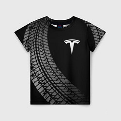 Футболка детская Tesla tire tracks, цвет: 3D-принт