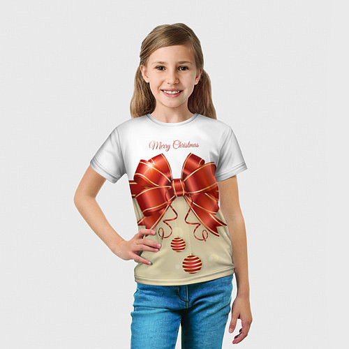 Детская футболка Подарочный бант с лентой / 3D-принт – фото 5