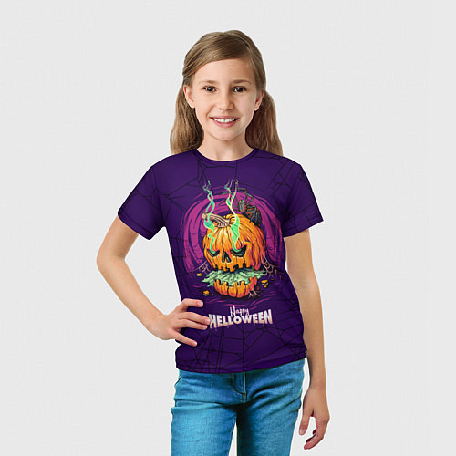 Детская футболка Злобная тыква Хэллоуин / 3D-принт – фото 5