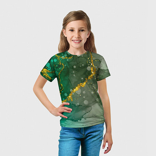 Детская футболка Изумрудная фантазия / 3D-принт – фото 5