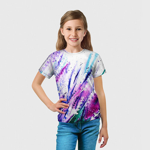 Детская футболка Лавандовое поле / 3D-принт – фото 5