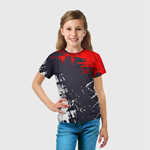 Детская футболка Абстрактные брызги / 3D-принт – фото 5