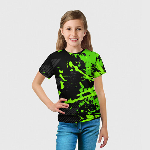 Детская футболка Black & Green / 3D-принт – фото 5