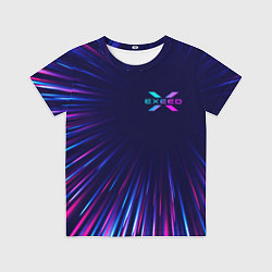 Футболка детская Exeed neon speed lines, цвет: 3D-принт