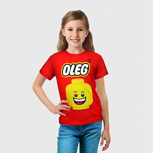 Детская футболка Олег Lego / 3D-принт – фото 5