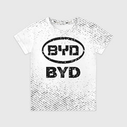 Футболка детская BYD с потертостями на светлом фоне, цвет: 3D-принт