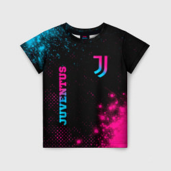 Футболка детская Juventus - neon gradient: надпись, символ, цвет: 3D-принт