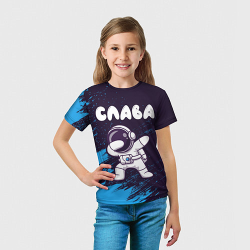 Детская футболка Слава даб космонавт / 3D-принт – фото 5