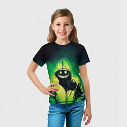 Футболка детская Halloween - призрак в плаще, цвет: 3D-принт — фото 2