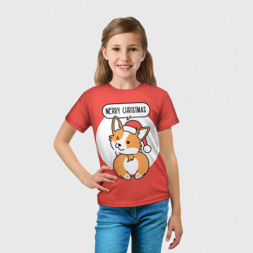 Детская футболка Рождественский лис / 3D-принт – фото 5