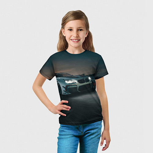 Детская футболка Бэха на ночной гоночной трассе - M Performance / 3D-принт – фото 5