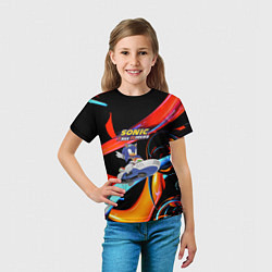 Футболка детская Sonic Free Riders - Hedgehog, цвет: 3D-принт — фото 2