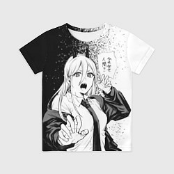 Футболка детская Пауэр - Брызги - Человек-бензопила, цвет: 3D-принт