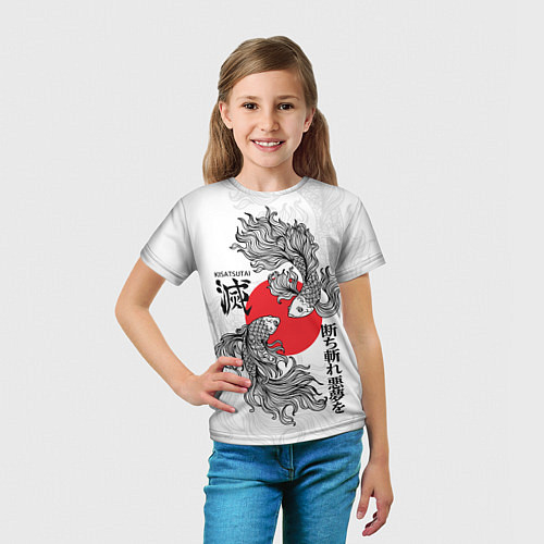 Детская футболка Истребители демонов - бойцовые петушки / 3D-принт – фото 5