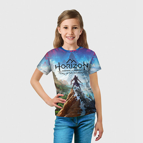 Детская футболка Horizon call of the mountain keyart / 3D-принт – фото 5
