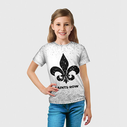 Детская футболка Saints Row с потертостями на светлом фоне / 3D-принт – фото 5