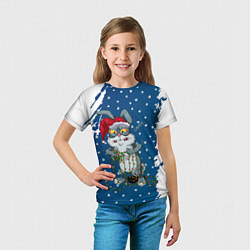 Футболка детская Кролик и гирлянда - 2023, цвет: 3D-принт — фото 2