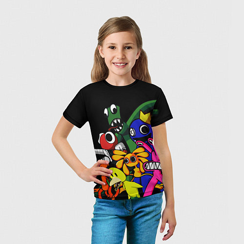 Детская футболка Персонажи из радужных друзей / 3D-принт – фото 5