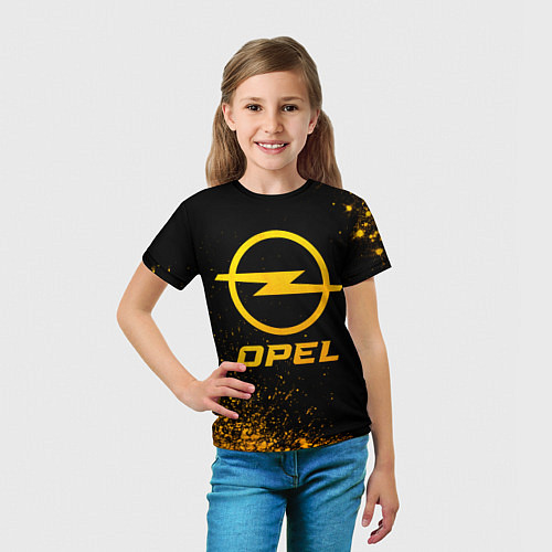 Детская футболка Opel - gold gradient / 3D-принт – фото 5