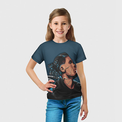Детская футболка Мулат-киберпанк / 3D-принт – фото 5