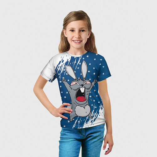 Детская футболка Злой кроль - 2023 / 3D-принт – фото 5