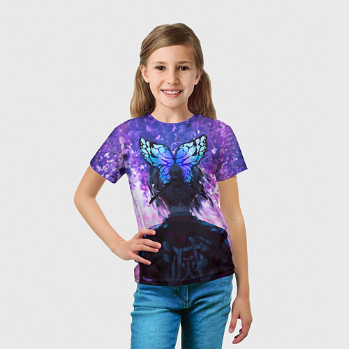 Детская футболка Шинобу Кочо - Великолепная бабочка / 3D-принт – фото 5