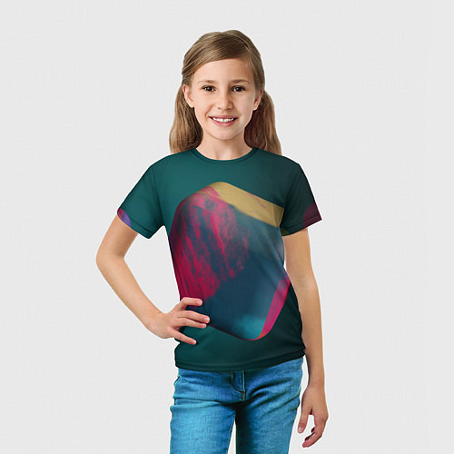 Детская футболка Абстрактный огромный куб / 3D-принт – фото 5