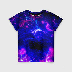 Детская футболка Неоновый космос со звездами