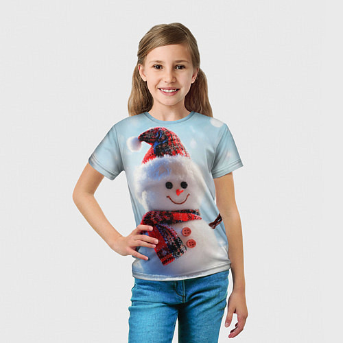 Детская футболка Снеговичёк / 3D-принт – фото 5