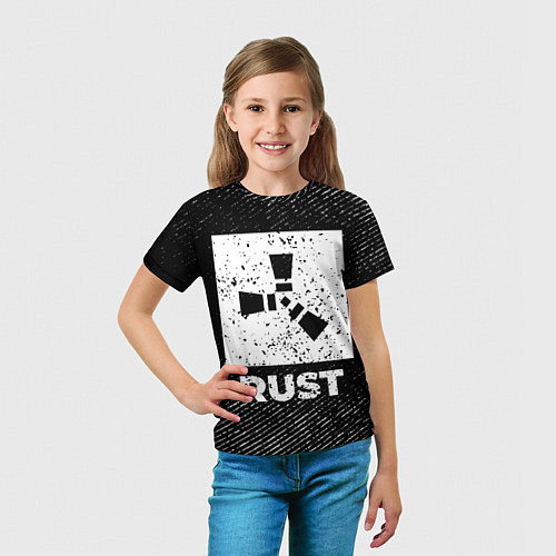 Детская футболка Rust с потертостями на темном фоне / 3D-принт – фото 5