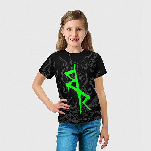 Детская футболка Логотип Cyberpunk: Edgerunners - Дэвид / 3D-принт – фото 5