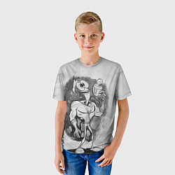 Футболка детская Червяк джим - акварель, цвет: 3D-принт — фото 2