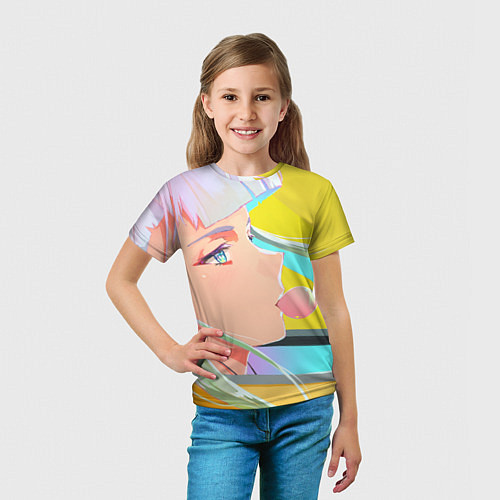 Детская футболка Люси жует жвачку / 3D-принт – фото 5